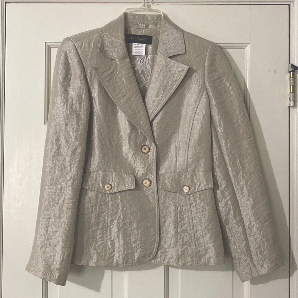 Harve Bernard Metallic Tan Blazer